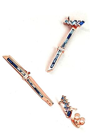 Italyan tasarımı gümüş rose lüks ear cuff kupe 