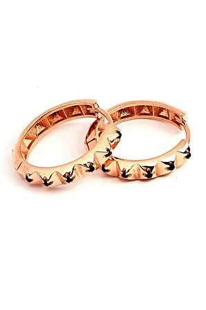 oniks taşlı gümüş rose halka küpe 