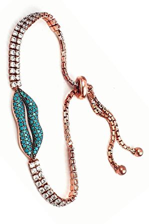 dudak figürlü ayarlanabilir asansörlü tasarım bileklik 