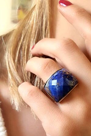 Lapis lazuli gümüş yüzük