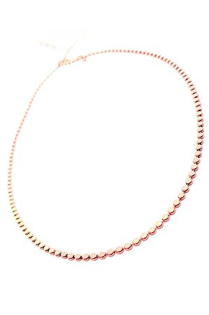 Italyan tasarımı gümüş üzerine rose altın kaplama uzun zincir kolye 