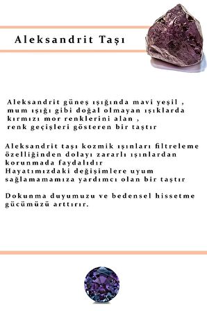 Sky Diamond taş detaylı aleksandrayt taşlı gümüş lüks takı seti