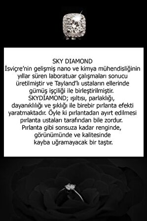 Sky Diamond taş detaylı aleksandrayt taşlı gümüş lüks takı seti