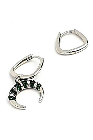 Asimetrik gümüş lüks küpe cap 1 cm