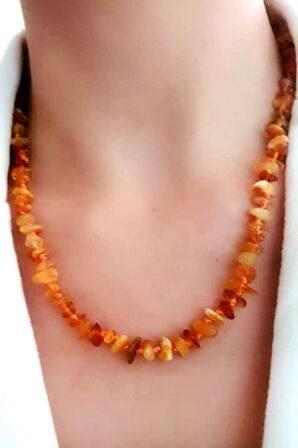 Damla kehribar kolye