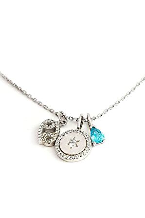 Swarovski taşlı gümüş kolye 