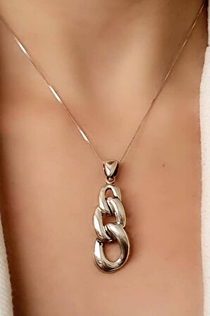 Gümüş tasarım kolye 