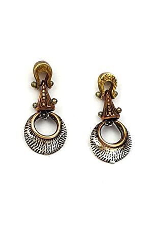 Gümüş tasarım el işi küpe