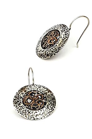 Tasarım gümüş el işi küpe