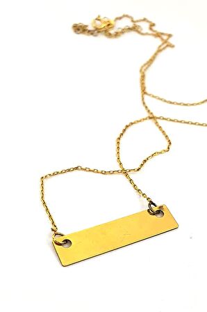 İtalyan tasarımı gümüş plaka kolye