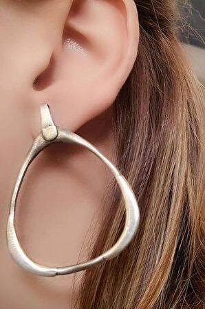 gümüş tasarım el işi küpe