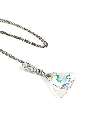  swarovski taşlı gümüş kolye 