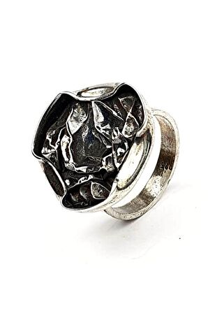 Gümüş el işi tasarım yüzük