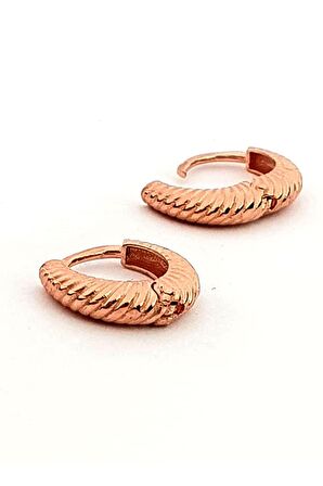 Altın işçiliğinde 925 ayar gümüş burgu halka küpe 0.5 cm çap