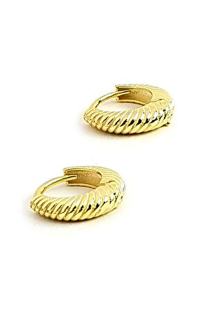 Altın işçiliğinde 925 ayar gümüş burgu halka küpe 0.5 cm çap