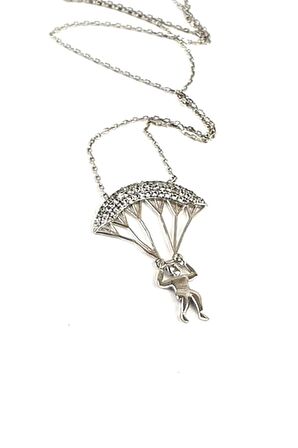 925 ayar gümüş paraşütçü gümüş kolye