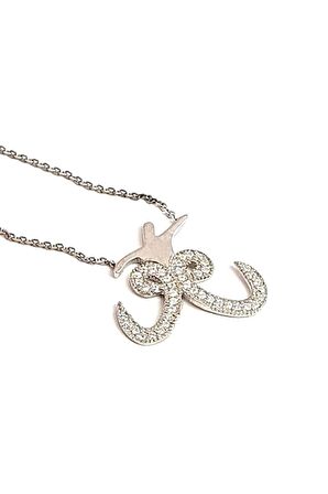 Etekleri vav Semazen gümüş kolye 