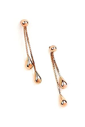 İtalyan tasarımı gümüş rose modern küpe