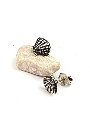 deniz kabuğu figürlü 925 ayar gümüş küpe