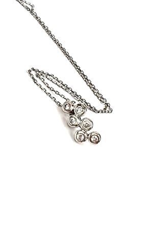 Pırlanta ışıltısında zirkon taşlı gümüş kolye