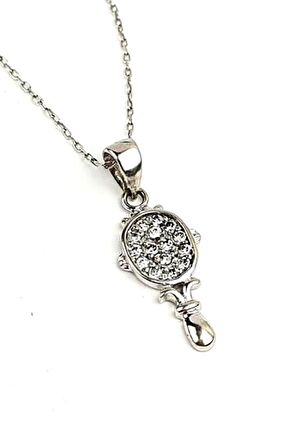 Ayna figürlü 925 ayar gümüş tasarım kolye