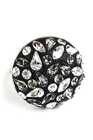 Swarovski taşlı gümüş lüks yüzük