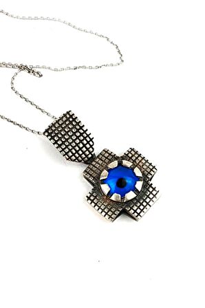 925 ayar gümüş nazar boncuklu kolye
