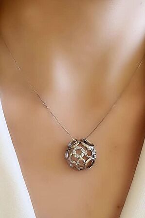 bombeli italyan tasarımı 925 ayar gümüş zirkon taş detaylı kolye