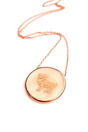 Koç burcu sedef taşlı gümüş Kadın kolye