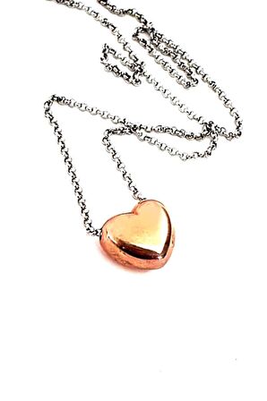 İtalyan tasarımı 925 ayar gümüş bombeli lüks kalp kolye