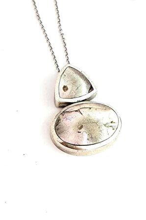 Sedef taşlı 925 ayar gümüş kolye