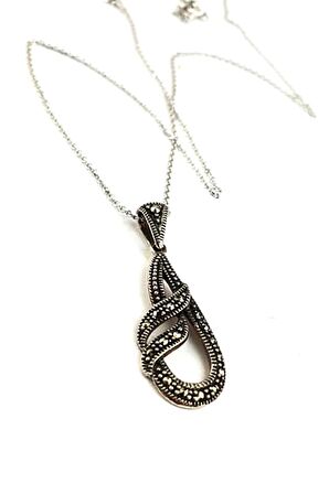 markazit taşlı 925 ayar gümüş kolye