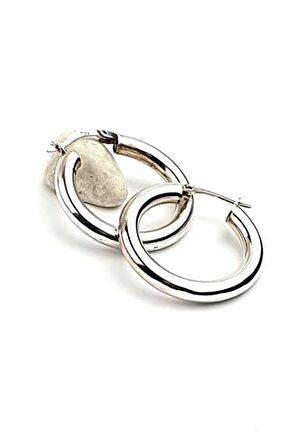 925 ayar gümüş tasarım bombeli halka küpe 