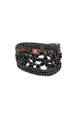 Onik taşlı 925 ayar gümüş rose yüzük