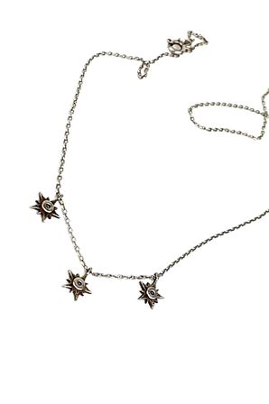 Yıldız figürlü 925 ayar gümüş trend kolye 