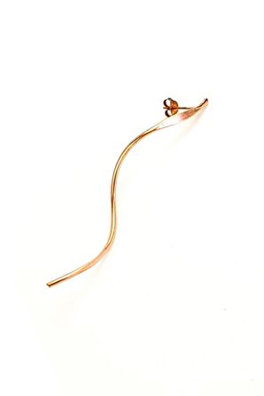 925ayar gümüş rose tasarım tek küpe 