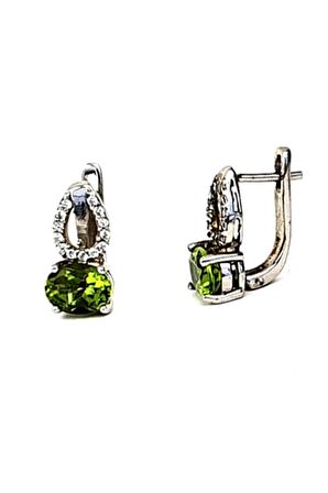 Sultanit taşlı 925 ayar gümüş küpe