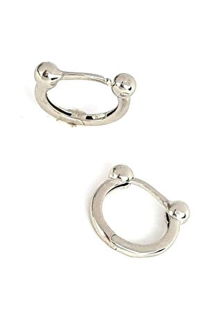 İtalyan 925 ayar gümüş trend toplu halka küpe 