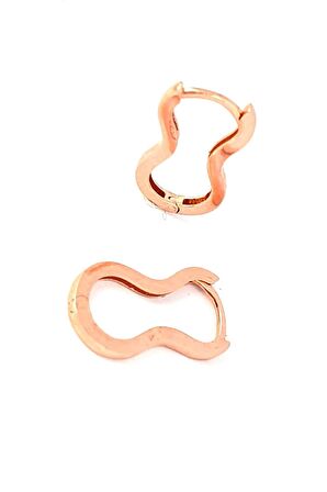 925 ayar gümüş üzerine altın kaplama su dalgası halka küpe