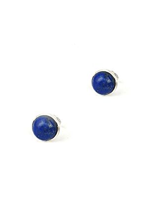 Lapis taşlı 925 ayar gümüş tasarım küpe 