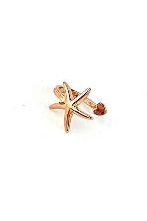 Deniz yıldızı figürlü sıkıştırmalı kıkırdak küpesi