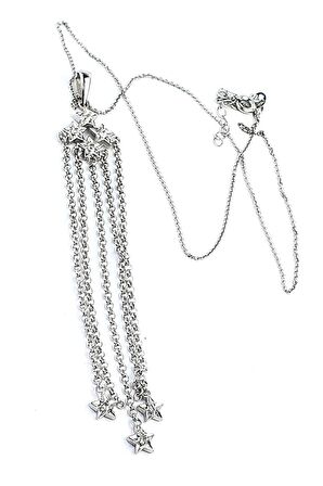 Yıldız Figürlü 925 ayar Gümüş Tasarım Kolye 