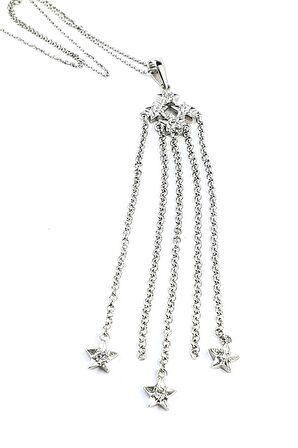 Yıldız Figürlü 925 ayar Gümüş Tasarım Kolye 