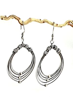 925 ayar Gümüş Tasarım Bohem Küpe