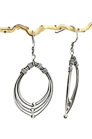 925 ayar Gümüş Tasarım Bohem Küpe