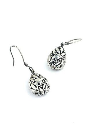 Yunus Figürlü 925 ayar Gümüş Damla Küpe