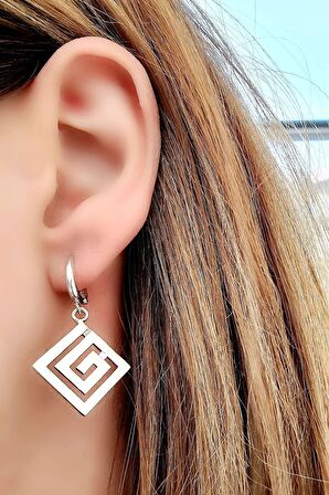  925 ayar Gümüş Tasarım Küpe 