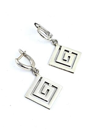  925 ayar Gümüş Tasarım Küpe 