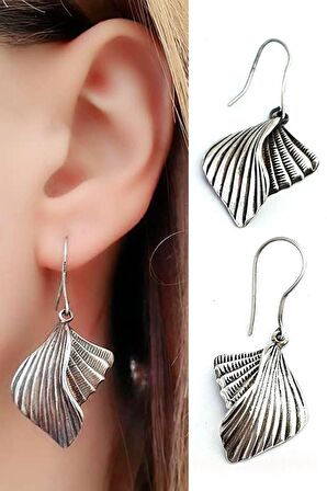 Tasarım 925ayar Gümüş Bohem Küpe 