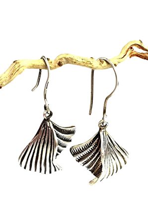 Tasarım 925ayar Gümüş Bohem Küpe 